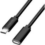 LogiLink USB-C kabelis USB 2.0 USB-C&reg; ki&scaron;tukas, USB-C&reg; lizdas 2 m Juodas CU0211