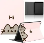 Plan&scaron;etinio kompiuterio dėklas, skirtas Ipad 9/8/7 10.2", 2021/2020/2019 modeliams, 9-osios/8-osios/7-osios kartos, anime animacinis mielas katės pusheen katės ra&scaron;to tpu apsauginis dėklas atverčiamas pu odinis atverčiamas dangtelis smūgiams atsparus  ...