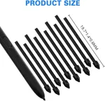 Flintronic S-pen 10 vnt. juodi pakaitiniai jutiklinio ekrano ra&scaron;iklio antgaliai su pincetu, skirti Galaxy Tab S6/s7/s7+/s6 Lite/note10/note 5g/note10+/note10+ 5g/note20