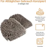 Amazon Basics prabangi automobilio plovimo pir&scaron;tinė-rank&scaron;luostis, mikropluo&scaron;tas, 2 vnt., tamsiai pilka, 30x20 cm