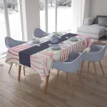 Le Jardin du Lin virtuvės dekoratyvinė staltiesė su atsitiktiniu ra&scaron;tu 140 x 200 cm - sukurta ir pagaminta Turkijoje