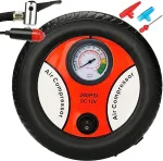 Retoo oro kompresorius 12 V automobiliui, ne&scaron;iojamas elektrinis oro siurblys 260 Psi 60 W padangų siurblys dviračiui, motociklui, priekabai, kamuoliui, oro pagalvei 17 x 17 x 7 cm