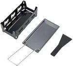 Raclette rinkinys mini raclette, nelimpantis rotaster kepimo padėklas su prakti&scaron;ka mentele, mini raclette ne&scaron;iojamas nelimpantis sūrio raclette grilis, raclette 2 asmenims