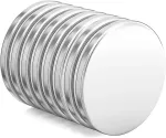 Realth neodimio magnetai, 20 mm x 2 mm mini magnetai, itin stiprūs magnetai &scaron;aldytuvui, biurui, mokslo projektams, statybai ir rankdarbiams, 8 vnt. (mc20208b)