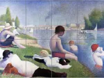 Artery8 plakatas seurat 'besimaudantys asnieres', xl, didelis, 8 dalys