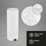 Briloner Leuchten 7332-018 led stalinė lempa su žvaigždžių efektu, laidiniu jungikliu, 5 w, 400 liumenų, 3000 kelvinų, balta/chromuota, 352 x 131 mm (a x s)