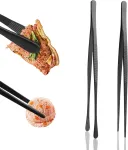 2 nerūdijančio plieno gaminimo pincetų rinkinys, 30 cm virtuvės pincetų rinkinys, profesionalūs virtuvės pincetai, precizi&scaron;ki dantyti pincetai Bbq, stovyklavimui, remontui, patiekimui, gaminimui, kepimui