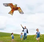 Touch the sky geltonas pauk&scaron;čio aitvaras sodui, ūkiui ir laukui pauk&scaron;čių kontrolei ir pasėlių apsaugai, i&scaron;skirtiniai audiniai ir unikalus konstrukcijos dizainas. Pridėta 30 m aitvaro virvelės rankena, daugkartinis naudojimas. (be stulpo)