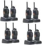 8 ne&scaron;iojamų radijo stotelių rinkinys PNI PMR R40 PRO, komplekte yra baterijos, įkrovikliai ir ausinės