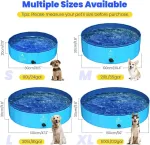 Pawaboo sulankstomas baseinas &scaron;unims, vonia &scaron;unims, baseinas &scaron;unims, lengvas sandėliavimas, atsparus įbrėžimams baseinas augintiniams &scaron;uniukams, katėms, ne&scaron;iojamas baseinas augintiniams (100 cm x 30 cm, m)
