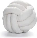 Mazginė pagalvėlė, 28 cm mazginė dekoratyvinė pagalvėlė, rankų darbo mazginė pagalvė, mazgo kamuolio pagalvėlė, apvali mazginė dekoratyvinė pagalvėlė, kamuolio pagalvėlė, pliu&scaron;inė kamuolio mazgo pagalvėlė, mazginė dekoratyvinė pagalvėlė namų dekorui, ...
