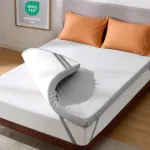 Čiužinys Bedsure antčiužinis 90 x 200 cm, 7.5 cm auk&scaron;čio antčiužinis, H2 & H3 gelinis memory foam antčiužinis spyruoklinei lovai, nameliui ant ratų, sofai-lovai, su nuimamu ir skalbiamu užvalkalu, pilkas