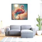 Shegzhuc deimantinė tapyba flamingas blizgučiai rožinė 30 x 30 cm deimantinė tapyba pauk&scaron;tis deimantinė tapyba gyvūnai saulėlydis mozaika deimantinė tapyba menas siuvinėjimas kryželiu paveikslai dovana sienų dekoravimas