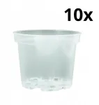 Malwo 10x plastikinių vazonų rinkinys 3l bespalvis skaidrus gėlėms