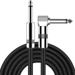 New bee instrumentinis kabelis elektrinis instrumentinis kabelis bosinis amp kabelis 1/4 elektrinei gitarai, bosinei gitarai, klavi&scaron;iniams, elektrinei mandolinai, profesionaliam audio (right, 3 m/10 ft)