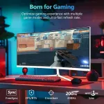 Z-edge 30 colių itin plataus lenkto žaidimų monitorius 200hz (dp) 165hz (hdmi) 1ms Mprt, 2560x1080 Va panelė, 21:9 R1500 lenktas ekranas, 300cd/m&sup2; ry&scaron;kumas, Freesync, Hdmi ir Displayport, baltas