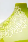 Kare Didelė vaza &bdquo;bloom Design&ldquo;, žalia, dekoratyvinė vaza, vaza gėlėms, porcelianas, rankų darbo, unikali, 21 cm (a)