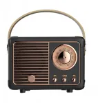 Kompiuterio kolonėlės Retro Bluetooth garsiakalbis, Tf kortelė, Aux Vintage Decor juodas