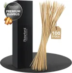 Rawford 100 ie&scaron;melių rinkinys laužui - ypač ilgi (90 cm) pagaliukai duonai, zefyrams ir kt. - universalūs bambukiniai pagaliukai - itin stabilūs ir patvarūs mediniai ie&scaron;meliai kepsninei