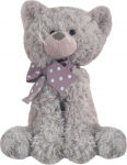 Beppe Beatrice Pilkas Cat talismanas su lankeliu 25 cm