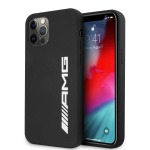 Mercedes Benz Apple iPhone 12 Pro Max Mercedes AMG dėklas silikoninis Big Logo (AMHCP12LSGLBGN) juodos spalvos