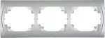 Karlik Elektrotechnik 7LRH-3 LOGO Ramka pozioma potr&oacute;jna sidabrinė metalik 7LRH-3