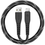 ENERGEA kabelis Nyloflex USB - Lightning Charge and Sync C89 MFI 1.5m juodos spalvos