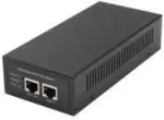 Digital Data Communications LevelOne Gigabit PoE injektorius, 60 W, 802.3at/af PoE, Gigabit Ethernet, 10/100/1000 Mbit/s, IEEE 802.3af, IEEE 802.3at, IEEE 802.3bt, juodas, maitinimas, RoHS