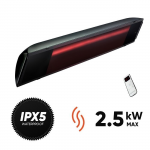 Heliosa Hi Design Halogeninis infraraudonųjų spindulių lauko &scaron;ildytuvas Heliosa Juodas Evo