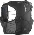 Salomon bėgimo liemenė Active Skin 4 su dviem mink&scaron;tomis gertuvėmis, juoda, XS dydis