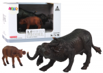 Lean Toys Figūrėlių rinkinys LeanToys Afrikos buivolas su jaunikliu