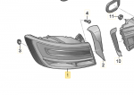VAG Audi A4 Avant S4 Quattro 8W2 8W5 LED galinis kairės pusės žibintas originalus 8W9945091AD