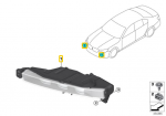 BMW Priekinis Rūkas Žibintas LED Kairysis 7 G11 G12 Originalus 63177342953