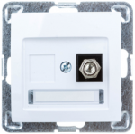 Ospel GPA-1YF/m/00 IMPRESJA Viengubas F tipo antenos lizdas, baltas GPA-1YF/m/00