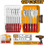 Grąžtas Ingco flat wood drill bits, set of 12