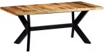 Valgomojo stalas, 180x90x75cm, rausv. dalberg. medienos masyvas