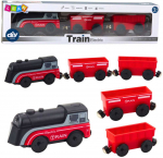 Lean Toys Elektrinis traukinys su magnetiniais vagonais, 29.5 cm