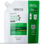 Vichy Dercos Nuo pleiskanų Normal To Oily Hair Dermatological &Scaron;ampūnas Refill &scaron;ampūno papildymas pleiskanojančiai, riebiai galvos odai, 390 ml