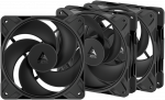 ARCTIC P12 Pro reversinis ventiliatorius, PWM - 120 mm, juodas, 3 vnt. pakuotėje