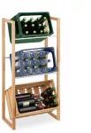 Relaxdays Gėrimų stovas, 112x58x32 cm, Rudas, Sidabrinis