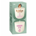 Bolsius Žvakės &bdquo;Clean Light&ldquo; papildymo žvakės, 2 vnt. gardenijų ir figų skonio