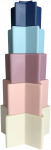 Magni - Silicone Stacking Tower w. Star Shaped Boxes (5548)