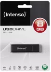 Intenso Alu Line, 8 GB, USB A tipo, 2.0, 28 MB/s, Dangtelis, Antracito spalvos