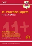 KNYGA Cgp Books 11+ CEM Practice Papers - Ages 8-9 (with Parents' Guide & Online Edition)