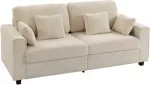 Koduva 3 vietų sofa, smėlio spalvos, 211,5 x 85 x 90 cm