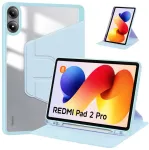 Plan&scaron;etinio kompiuterio dėklas 4kom.pl CrystalClear, skirtas Xiaomi Redmi Pad 2 Pro 12.1 2025 / Pro 2 12.1 &ndash; apsauginis su stovu ir vieta ra&scaron;ikliui (case obudowa pokrowiec redmi pad pro)
