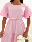 Suknelė Italy Moda Sukienka-MO-SK-8849.14-rožinė