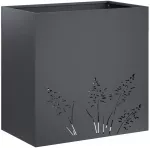 Sodo vazonas Antracito 50 x 30 x 49 cm &Scaron;altai valcuotas plienas