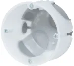 Solar Plus Vandeniui atspari priekinė dėžutė &Oslash;68, 47 mm gylio, balta euro dėžutė. Be halogenų. Spalva balta/pilka. 4 kabelių įvadai. I&scaron; anksto pritvirtinti varžtai