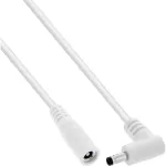Schneider Electric InLine&reg; maitinimo laidas DC prailginimo kabelis, kampinis ki&scaron;tukas, 4,0 x 1,7 mm, baltas, 5 m
